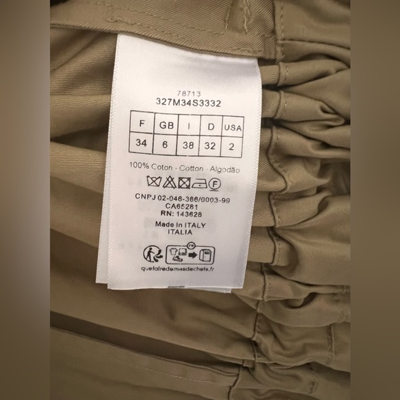 Christian Dior 2023 Trench Coat With Ruffles Beige Cotton Gabardine  Size 2 - Picture 14 of 16